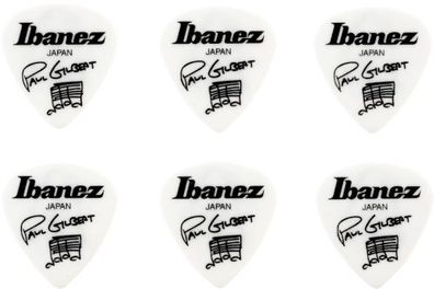 Ibanez B1000PG-WH - Paul Gilbert Signature Picks - weiß, 6 Plektren, 1,00 mm