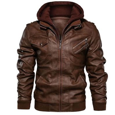 Herbst neue lässige Motorrad Pu Jacke, Ledermäntel