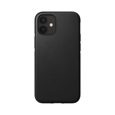 Nomad Rugged Case MagSafe Black leather für Apple iPhone 12 Mini