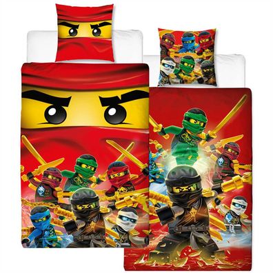 Lego Ninjago Champion Fire Bettwäsche Renforcé / Linon mit Reißverschluss