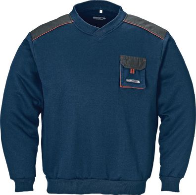 Herrenpullover Gr. XXXL m. V-Ausschnitt marine/ schwarz/ rot 100%CO