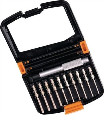 Uhrmacherschraubendrehersatz 11tlg. Wechselklingen Schlitz PH 6kant TX