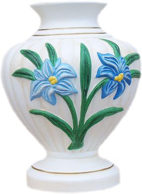 Vase Blumenvase Tischvase liebevoll Hand bemalt Kunst made in Europa art