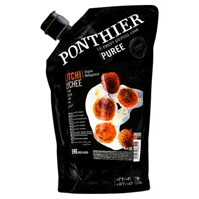 Food-United Litschi FRUCHT-PÜREE Ponthier 1KG für Lychee Smoothies Müsli uvm.