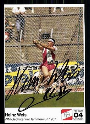 Heinz Weis Autogrammkarte Original Signiert Leichtathletik + A 86596