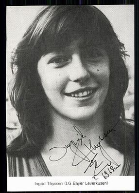Ingrid Thyssen Autogrammkarte Original Signiert Leichtathletik + A 86599