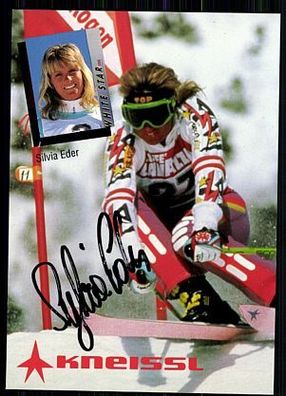 Silvia Eder Autogrammkarte Original Signiert Skialpine + A 86759