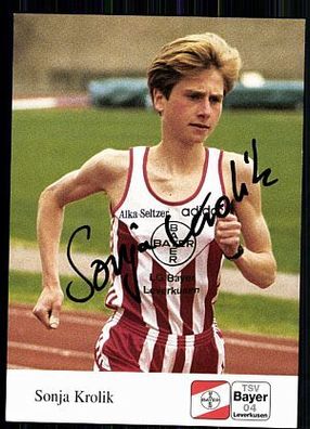 Sonja Krolik Autogrammkarte Original Signiert Leichtathletik + A 86612