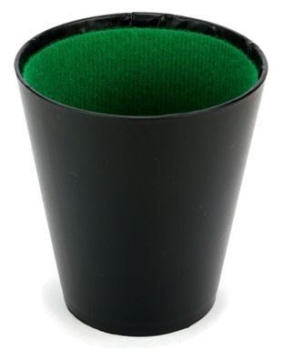 Würfelbecher schwarz mit Filz grün Knobelbecher Spielewürfel Poker Becher Würfel