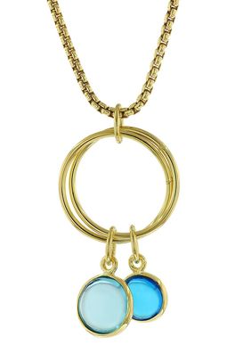trendor Schmuck Damen-Halskette Silber vergoldet Collier mit Blauen Quarzen 51187