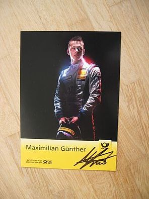 Deutsche Post Speed Academy Rennfahrer Maximilian Günther - handsigniertes Autogramm!