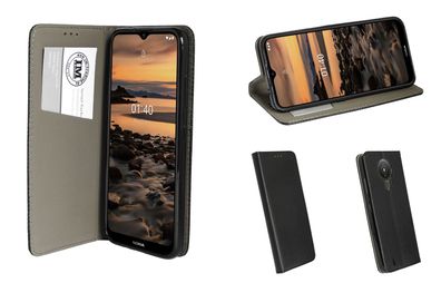 cofi1453® Buch Tasche "Smart" kompatibel mit NOKIA 1.4 Handy Hülle Etui Brieftasch...