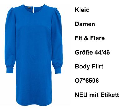 Kleid Damen Fit & Flare Größe 44/46 Body Flirt O7°6506. NEU mit Etikett