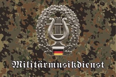 Fahne Flagge Flecktarn BW Militärmusikdienst Premiumqualität