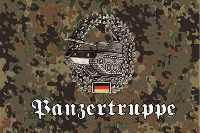 Fahne Flagge Flecktarn BW Panzertruppe Premiumqualität