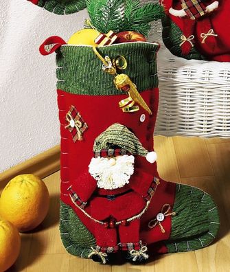 Geschenkstiefel Nikolaussack Geschenkbeutel zum Befüllen mit Motiv Nikolaus