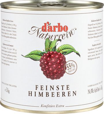 Food-United Himbeer-konfitüre EXTRA Naturrein 3kg Dose von DARBO