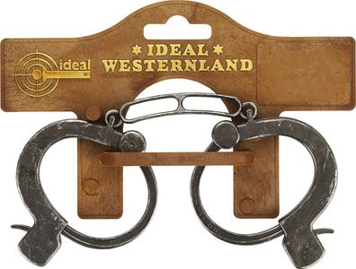 Schrödel 709 7381 - Handschellen antik, metall Cowboy Wilder Westen Verkleidung
