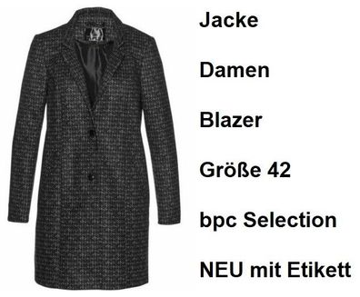 Jacke Damen Blazer Größe 42 bpc Selection. NEU mit Etikett.