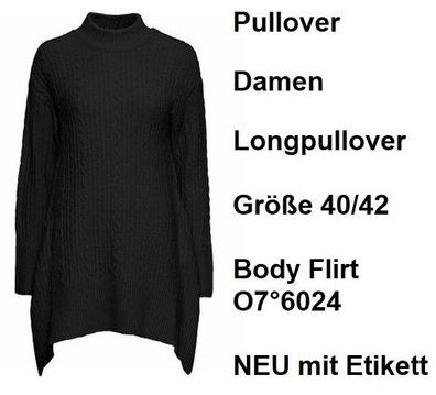 Pullover Damen Longpullover Größe 40/42 Body Flirt O7°6024. NEU mit Etikett.