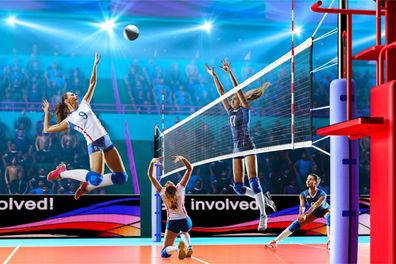 Muralo VLIES Fototapeten Tapeten XXL Volleyballspielerinnen Sport 3D 3342