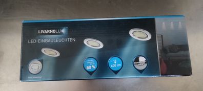 Livarno LUX® LED-Einbauleuchten Set 3-teilig Spots schwenkbar warmweiß