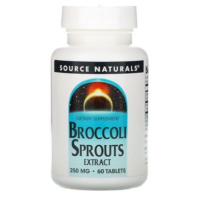 Source Naturals, Brokkolisprossenextrakt, 250 mg, 60 Tabletten