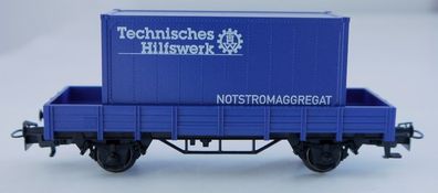 Märklin 29655 THW Flachwagen beladen mit Container Notstromaggregat - Spur H0