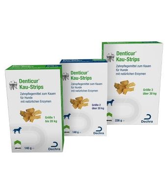 Albrecht Denticur® Kaustrips mit Enzymen Größe 2 140g Zahnpflegemittel für Hunde