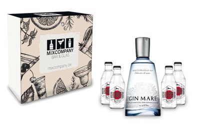 Gin Tonic Set Giftbox Geschenkset - Gin Mare Mediterranean Gin 0,5l (42,7% Vol)