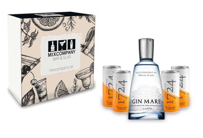 Gin Tonic Set Giftbox Geschenkset - Gin Mare Mediterranean Gin 0,7l 700ml (42,7