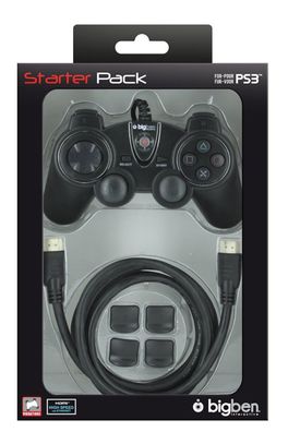 Bigben Starter Pack Controller GamePad Trigger HDMIKabel für Sony PS3 Konsole