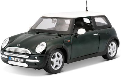 Maisto 31219 - Modellauto - Mini Cooper (dunkelgrün, Maßstab 1:24) Auto Miniatur