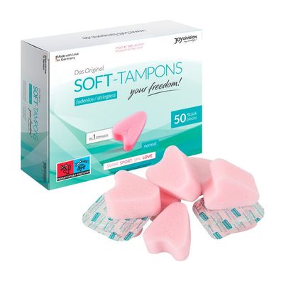 Joydivision Soft Tampons normal 50 Stück fadenlos Sex Anatomisch Neu Original