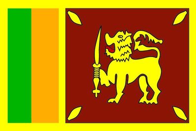 Aufkleber Fahne Flagge Sri Lanka in verschiedene Größen