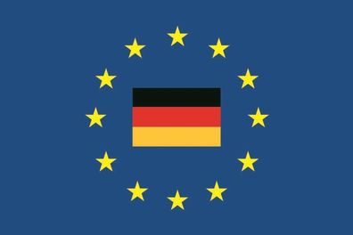 Aufkleber Fahne Flagge Europa mit Deutschland in verschiedene Größen