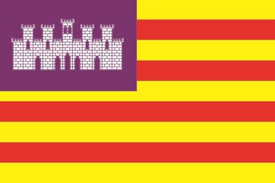Aufkleber Fahne Flagge Balearen in verschiedene Größen