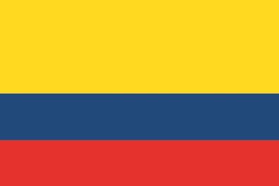 Aufkleber Fahne Flagge Kolumbien in verschiedene Größen