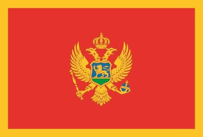 Aufkleber Fahne Flagge Montenegro in verschiedene Größen