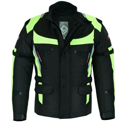 Motorrad Jacke Motorradjacke Textil Cordura Neon Gelb Schwarz Motorrad Jacke