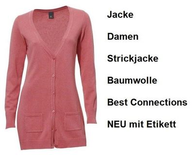 Jacke Damen Strickjacke Baumwolle Größe 40 Best Connections D1°4220. NEU mit Etikett