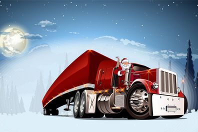 Muralo VLIES Fototapeten Tapeten XXL Jugend Lastwagen Weihnachten 2977