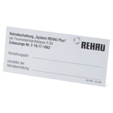 Rehau Schild Brandmanschette Plus 11210681001