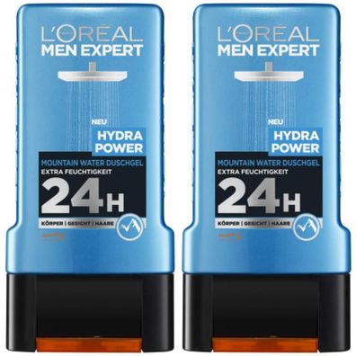 20,85EUR/1l 2 x LOreal Men Expert Duschgel Hydra Power Shower 300ml