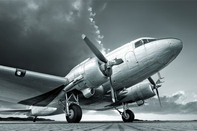 Muralo VLIES Fototapeten Tapeten XXL Büro Flugzeug Vintage Dekor 3984