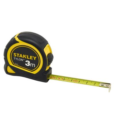 Stanley Bandmaß mit Gürtelclip, Rollmaßband Maßband Tylon - Bandlänge 3 Meter