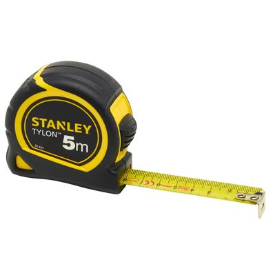 Stanley Bandmaß mit Gürtelclip, Rollmaßband Maßband Tylon - Bandlänge 5 Meter