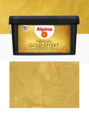 Alpina Farbrezepte 4 L Gold-Effekt Komplett-Set Goldfarbe ausgefallene Effekte