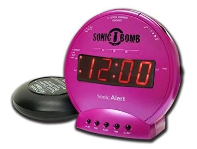 Geemarc Sonic Bomb Wecker mit Vibration (pink)