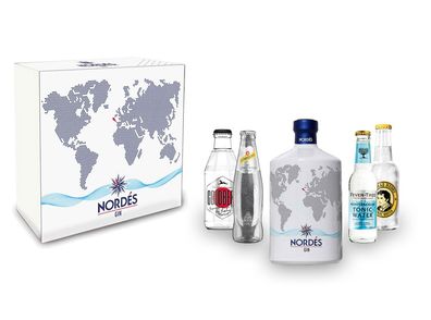 Nordes Atlantic Galician Gin aus Galizien 0,7l (40% Vol) + Tonic Mix Set - 1x G